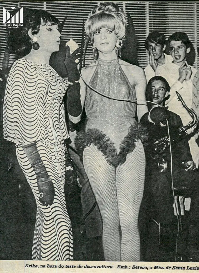 Antônio Cocenza/Museu Bajubá/Divulgação Rio de Janeiro (RJ) 27/06/2024 - Orgulho LGBT - Concursos Miss - Miss Travesti Minas Gerais 1966
Foto: Antônio Cocenza/Museu Bajubá/Divulgação